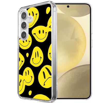 Smiley Face Print Slim Cover For Samsung Galaxy S (S24,S23,S22,S21/Plus,FE,Ultra), Print in USA