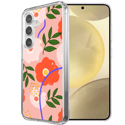 Flower Design Print Slim Cover For Samsung Galaxy S (S24,S23,S22,S21/Plus,FE,Ultra), Print in USA