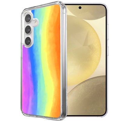 Pastel Rainbow Print Slim Cover For Samsung Galaxy S (S24,S23,S22,S21/Plus,FE,Ultra), Print in USA