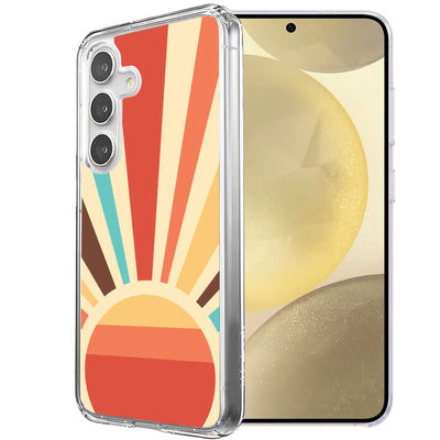 Retro Sunburst Print Slim Cover For Samsung Galaxy S (S24,S23,S22,S21/Plus,FE,Ultra), Print in USA