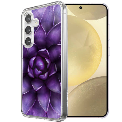 Purple Lotus Print Slim Cover For Samsung Galaxy S (S24,S23,S22,S21/Plus,FE,Ultra), Print in USA