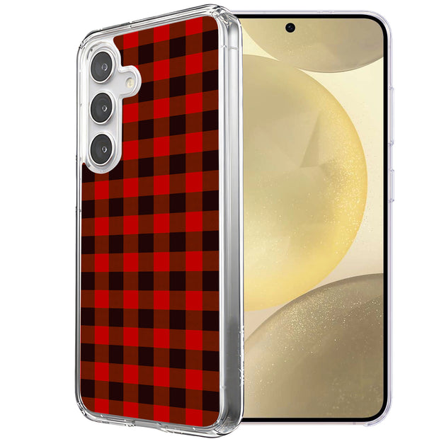 Classic Plaid Print Slim Cover For Samsung Galaxy S (S24,S23,S22,S21/Plus,FE,Ultra), Print in USA