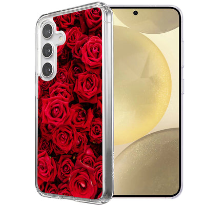 Red Rose Bush Print Slim Cover For Samsung Galaxy S (S24,S23,S22,S21/Plus,FE,Ultra), Print in USA