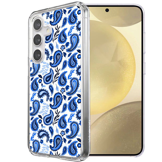 Blue Bandana Print Slim Cover For Samsung Galaxy S (S24,S23,S22,S21/Plus,FE,Ultra), Print in USA