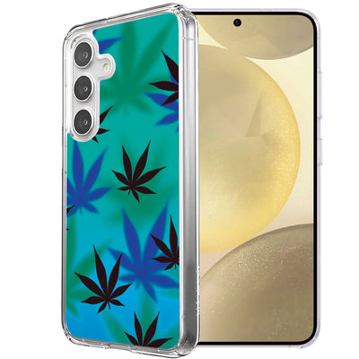 Marijuana Blue Print Slim Cover For Samsung Galaxy S (S24,S23,S22,S21/Plus,FE,Ultra), Print in USA