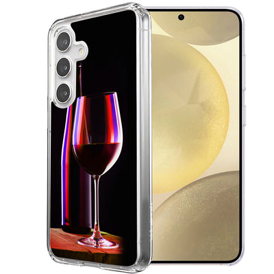 Red Wine Glass Print Slim Cover For Samsung Galaxy S (S24,S23,S22,S21/Plus,FE,Ultra), Print in USA