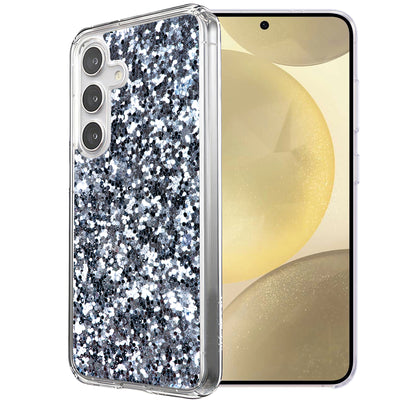 Silver Sparkles Print Slim Cover For Samsung Galaxy S (S24,S23,S22,S21/Plus,FE,Ultra), Print in USA