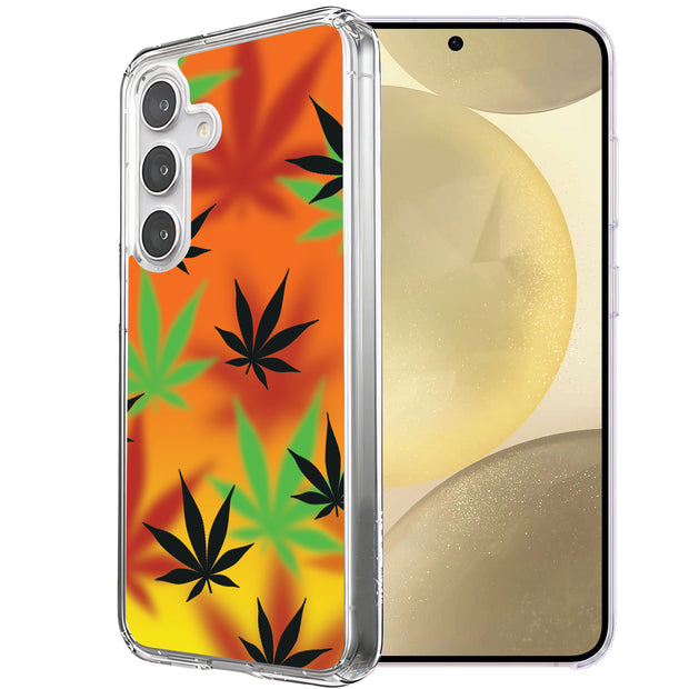 Color Marijuana Print Slim Cover For Samsung Galaxy S (S24,S23,S22,S21/Plus,FE,Ultra), Print in USA