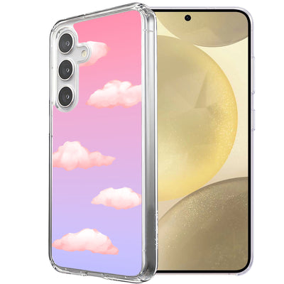 Pink Clouds Print Slim Cover For Samsung Galaxy S (S24,S23,S22,S21/Plus,FE,Ultra), Print in USA