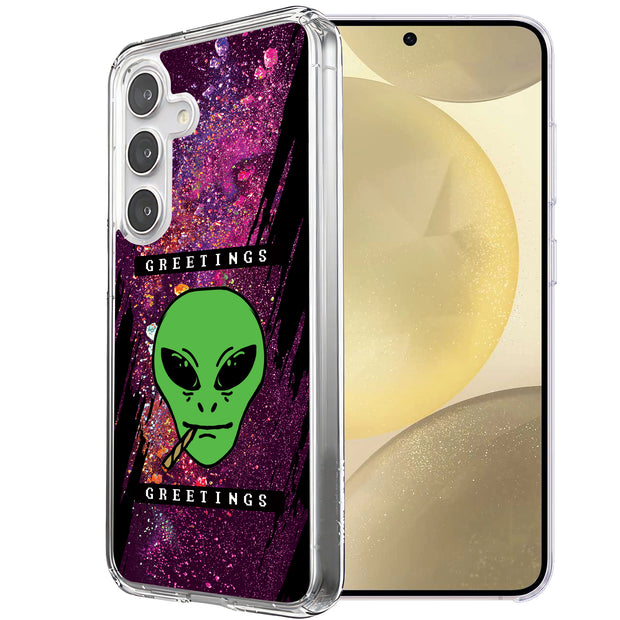 Alien Weed Print Slim Cover For Samsung Galaxy S (S24,S23,S22,S21/Plus,FE,Ultra), Print in USA