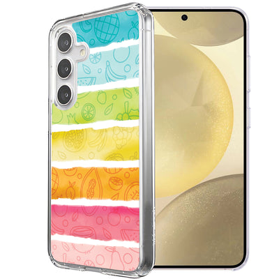 Color Fruit Print Slim Cover For Samsung Galaxy S (S24,S23,S22,S21/Plus,FE,Ultra), Print in USA