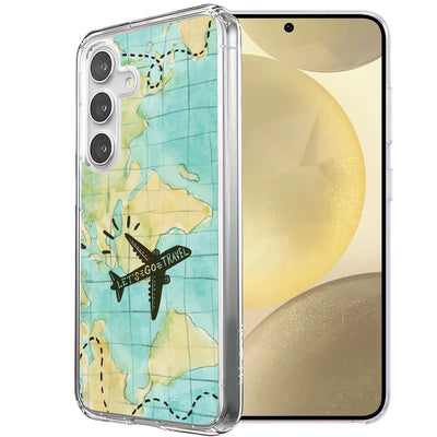 Travel World Print Slim Cover For Samsung Galaxy S (S24,S23,S22,S21/Plus,FE,Ultra), Print in USA