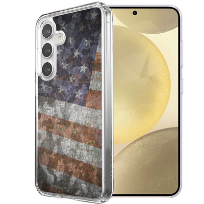 American Flag 2 Print Slim Cover For Samsung Galaxy S (S24,S23,S22,S21/Plus,FE,Ultra), Print in USA