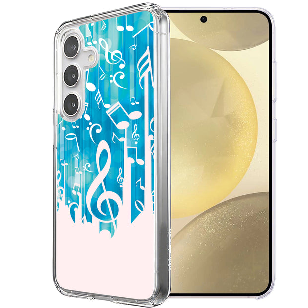 Music Note Print Slim Cover For Samsung Galaxy S (S24,S23,S22,S21/Plus,FE,Ultra), Print in USA