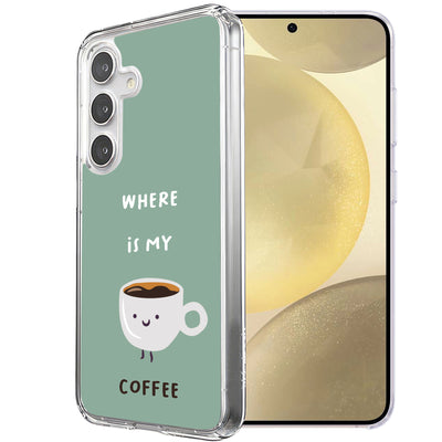 Where My Coffee Print Slim Cover For Samsung Galaxy S (S24,S23,S22,S21/Plus,FE,Ultra), Print in USA