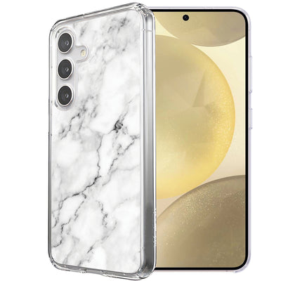 White Marble Print Slim Cover For Samsung Galaxy S (S24,S23,S22,S21/Plus,FE,Ultra), Print in USA