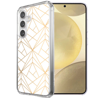 Golden Pattern Print Slim Cover For Samsung Galaxy S (S24,S23,S22,S21/Plus,FE,Ultra), Print in USA