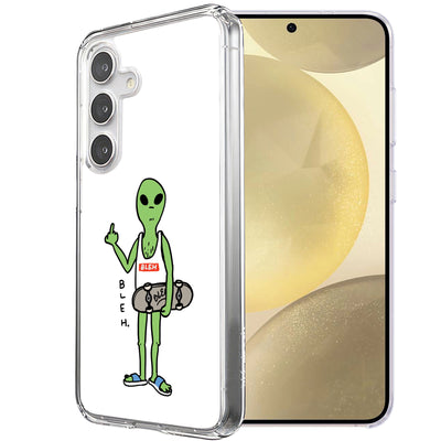 Bleh Alien Wht Print Slim Cover For Samsung Galaxy S (S24,S23,S22,S21/Plus,FE,Ultra), Print in USA