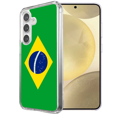 Flag Brazil Print Slim Cover For Samsung Galaxy S (S24,S23,S22,S21/Plus,FE,Ultra), Print in USA