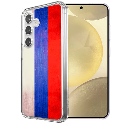 Old Flag Russia Print Slim Cover For Samsung Galaxy S (S24,S23,S22,S21/Plus,FE,Ultra), Print in USA