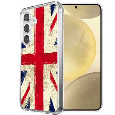 Old UK Flag Print Slim Cover For Samsung Galaxy S (S24,S23,S22,S21/Plus,FE,Ultra), Print in USA