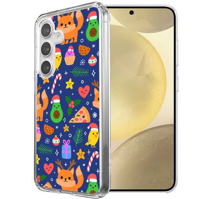 Cute Xmas Print Slim Cover For Samsung Galaxy S (S24,S23,S22,S21/Plus,FE,Ultra), Print in USA