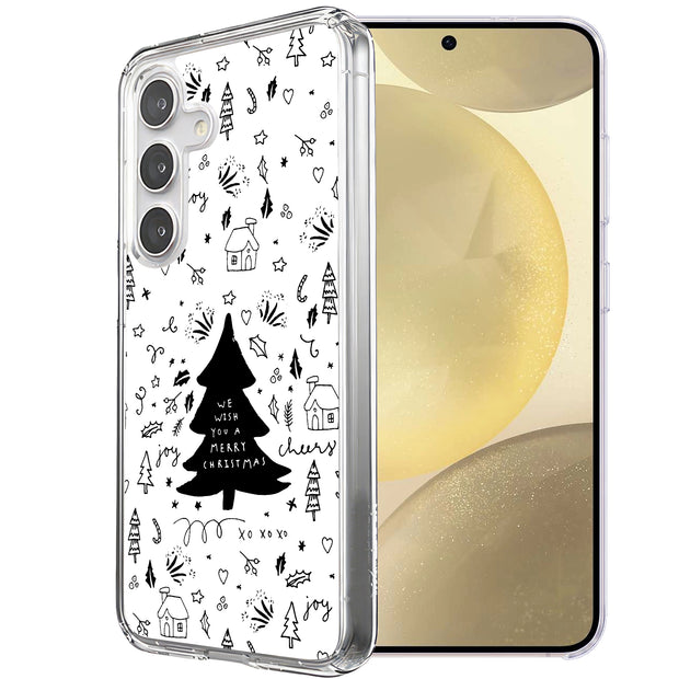 Wish You A Xmas Print Slim Cover For Samsung Galaxy S (S24,S23,S22,S21/Plus,FE,Ultra), Print in USA