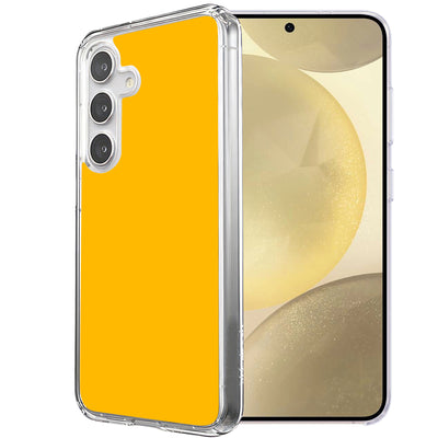 Yellow Orange Print Slim Cover For Samsung Galaxy S (S24,S23,S22,S21/Plus,FE,Ultra), Print in USA