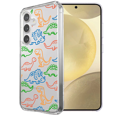 Dinosaur Cute 3 Print Slim Cover For Samsung Galaxy S (S24,S23,S22,S21/Plus,FE,Ultra), Print in USA