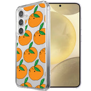 Orange Fruit Print Slim Cover For Samsung Galaxy S (S24,S23,S22,S21/Plus,FE,Ultra), Print in USA