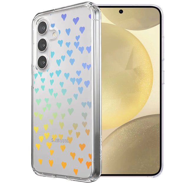 Gradient Hearts Print Slim Cover For Samsung Galaxy S (S24,S23,S22,S21/Plus,FE,Ultra), Print in USA