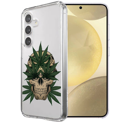 Marijuana Skull Print Slim Cover For Samsung Galaxy S (S24,S23,S22,S21/Plus,FE,Ultra), Print in USA