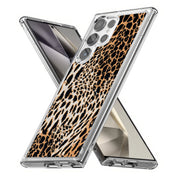 Leopard Pattern Print Slim Cover For Samsung Galaxy S (S24, S23, S22, S21 / Plus, FE, Ultra), Print in USA