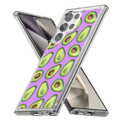 Green Avocado Print Slim Cover For Samsung Galaxy S (S24, S23, S22, S21 / Plus, FE, Ultra), Print in USA