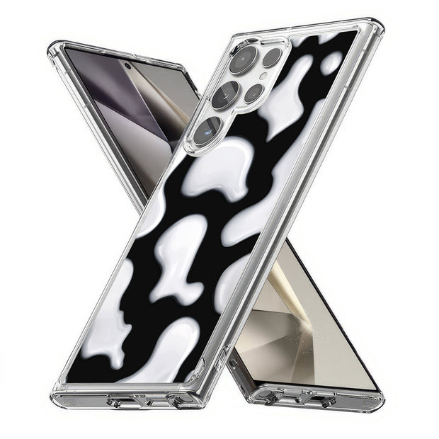 CowHide Black Print Slim Cover For Samsung Galaxy S (S24, S23, S22, S21 / Plus, FE, Ultra), Print in USA