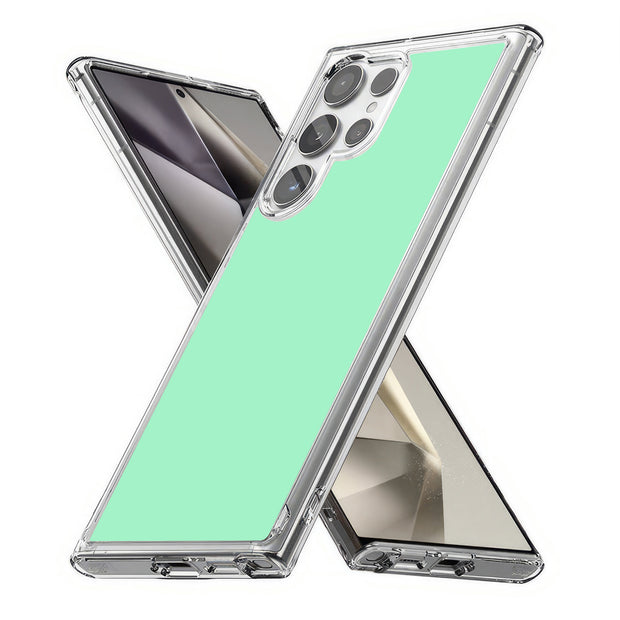 Mint Green Print Slim Cover For Samsung Galaxy S (S24, S23, S22, S21 / Plus, FE, Ultra), Print in USA