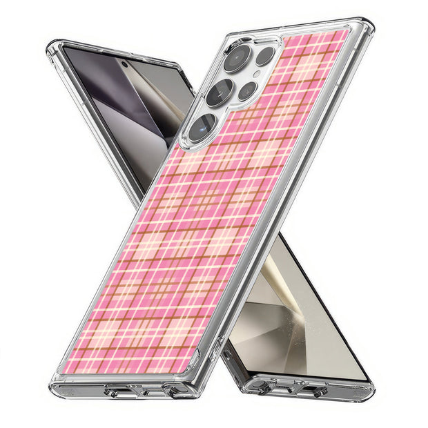 Plaid Pattern 4 Print Slim Cover For Samsung Galaxy S (S24, S23, S22, S21 / Plus, FE, Ultra), Print in USA