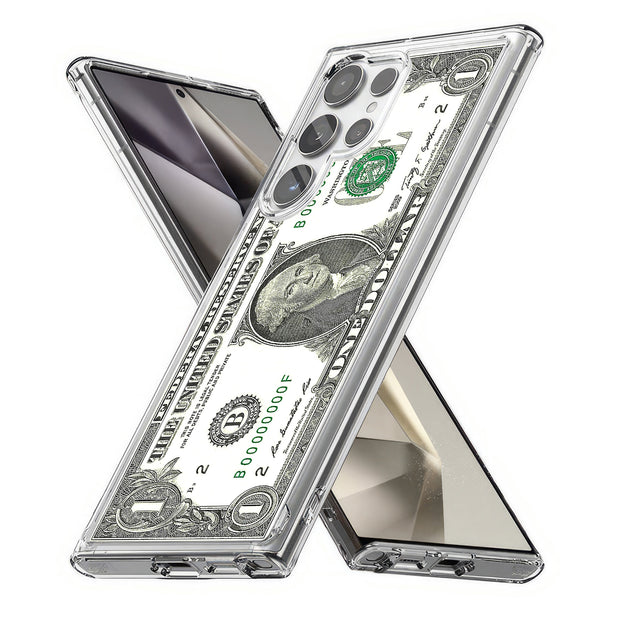 One Dollar Bill Print Slim Cover For Samsung Galaxy S (S24, S23, S22, S21 / Plus, FE, Ultra), Print in USA