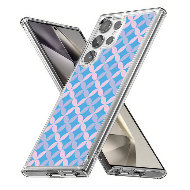 Petals Blue Print Slim Cover For Samsung Galaxy S (S24, S23, S22, S21 / Plus, FE, Ultra), Print in USA