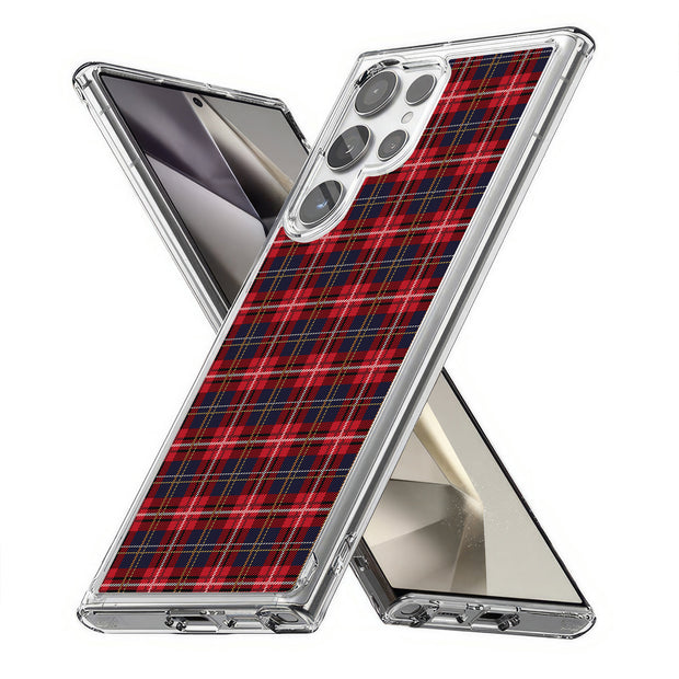 Classic Plaid 1 Print Slim Cover For Samsung Galaxy S (S24, S23, S22, S21 / Plus, FE, Ultra), Print in USA