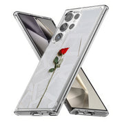 Red Rose Flower Print Slim Cover For Samsung Galaxy S (S24, S23, S22, S21 / Plus, FE, Ultra), Print in USA