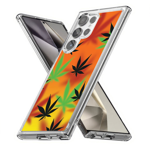 Color Marijuana Print Slim Cover For Samsung Galaxy S (S24, S23, S22, S21 / Plus, FE, Ultra), Print in USA