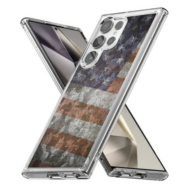 American Flag 2 Print Slim Cover For Samsung Galaxy S (S24, S23, S22, S21 / Plus, FE, Ultra), Print in USA