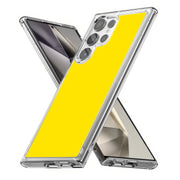 Yellow Print Slim Cover For Samsung Galaxy S (S24, S23, S22, S21 / Plus, FE, Ultra), Print in USA