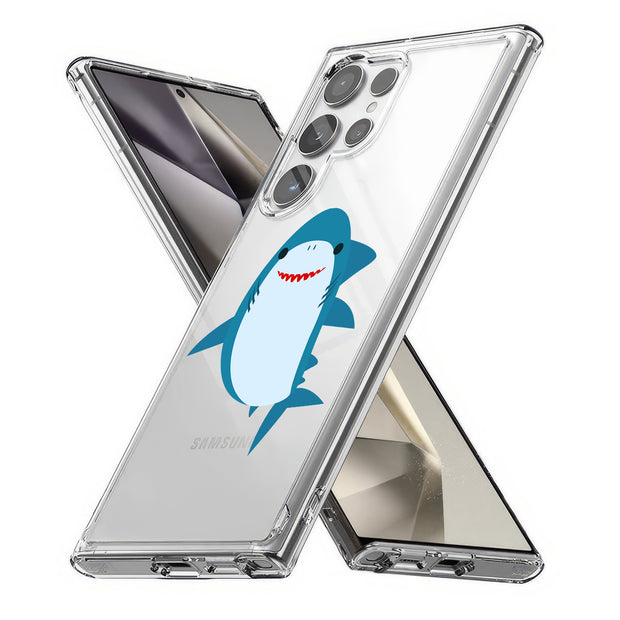 Cute Baby Shark Print Slim Cover For Samsung Galaxy S (S24, S23, S22, S21 / Plus, FE, Ultra), Print in USA