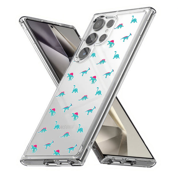 Cute Dinosaur Print Slim Cover For Samsung Galaxy S (S24, S23, S22, S21 / Plus, FE, Ultra), Print in USA