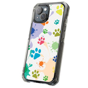 Paw Color  Tough Cases For Apple iPhone (17, 16, 15, 14, 13, 12, 11, X, SE, 8, 7/ Air, Plus, Pro, Max, Mini, XR, XS), Print in USA