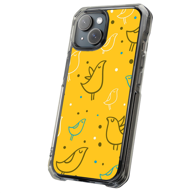 Birds Dots 1 Tough Cases For Apple iPhone (17, 16, 15, 14, 13, 12, 11, X, SE, 8, 7/ Air, Plus, Pro, Max, Mini, XR, XS), Print in USA