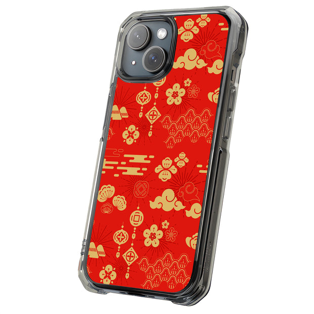 Lunar New Year Tough Cases For Apple iPhone (17, 16, 15, 14, 13, 12, 11, X, SE, 8, 7/ Air, Plus, Pro, Max, Mini, XR, XS), Print in USA