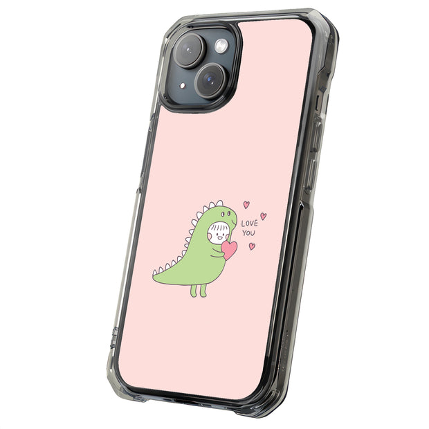 Dinosaur Cute 1 Tough Cases For Apple iPhone (17, 16, 15, 14, 13, 12, 11, X, SE, 8, 7/ Air, Plus, Pro, Max, Mini, XR, XS), Print in USA